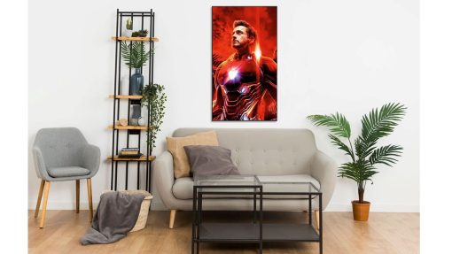 Discover a captivating handmade oil painting on canvas, featuring Anthony Edward Stark donning his signature Iron Man armor adorned with a striking harmony of vibrant red hues. Each brushstroke brilliantly brings to life the essence of this beloved Marvel character. A must-have for fans and art enthusiasts, this portrait embodies Stark's innovation and heroic flair, accentuated by the bold red tones. Immerse yourself in the Marvel Cinematic Universe through this unique masterpiece. Possess a work of art that symbolizes strength, innovation, and the power of resilience. Order now to have Tony Stark's charismatic presence grace your space.