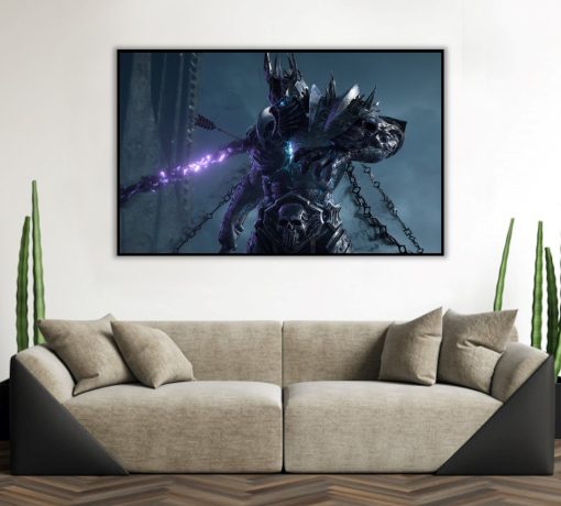 Behold a breathtaking handmade oil painting on canvas, capturing the climactic moment of Sylvanas chaining Arthas, the Lich King, in World of Warcraft. Each brushstroke skillfully portrays the intensity and power struggle between these iconic characters. A must-have for fans and art enthusiasts, this portrait embodies the monumental clash of two formidable forces. Immerse yourself in the gripping narrative of Azeroth through this unique masterpiece. Possess a work of art that symbolizes strength, retribution, and the quest for liberation. Order now to let this iconic and dramatic scene adorn your space, leaving a lasting impression of epic confrontation.