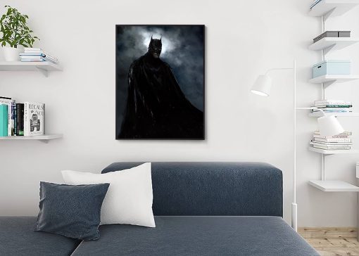 Explore the shadowy depths of Gotham City with a mesmerizing handmade oil painting on canvas, showcasing the enigmatic Batman in a dark and compelling design. This remarkable artwork beautifully captures the Dark Knight in exquisite detail, surrounded by an aura of mystery. Immerse yourself in the rich, brooding colors that bring out Batman's enigmatic essence. A must-have for comic fans and collectors, this painting commemorates the timeless allure of the Caped Crusader in a striking masterpiece.