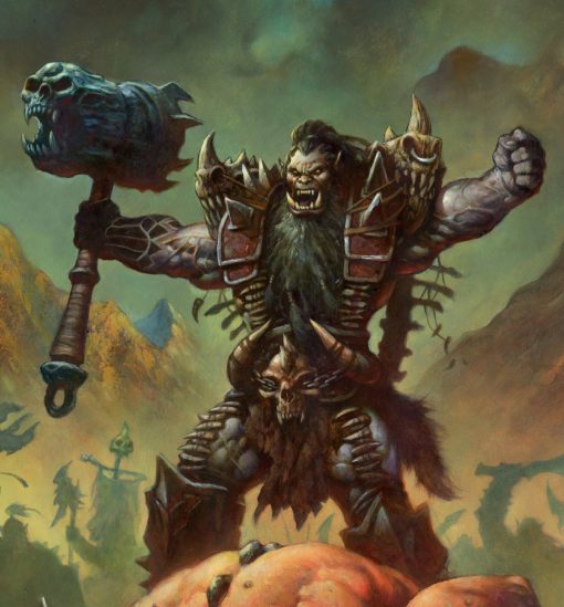 Delve into the epic world of Warcraft with our handcrafted oil painting on canvas, showcasing the fearsome Blackhand, an iconic orc leader, roaring for war with his mighty hammer. The details and colors in this artwork vividly bring this legendary scene to life, capturing the essence of battle and determination. Limited edition, this masterpiece is a tribute to the power and might of the Horde. Own a piece of gaming history and infuse your space with the adrenaline of Warcraft. Order now to experience the raw energy of Blackhand and his battle cry in this captivating canvas portrayal.