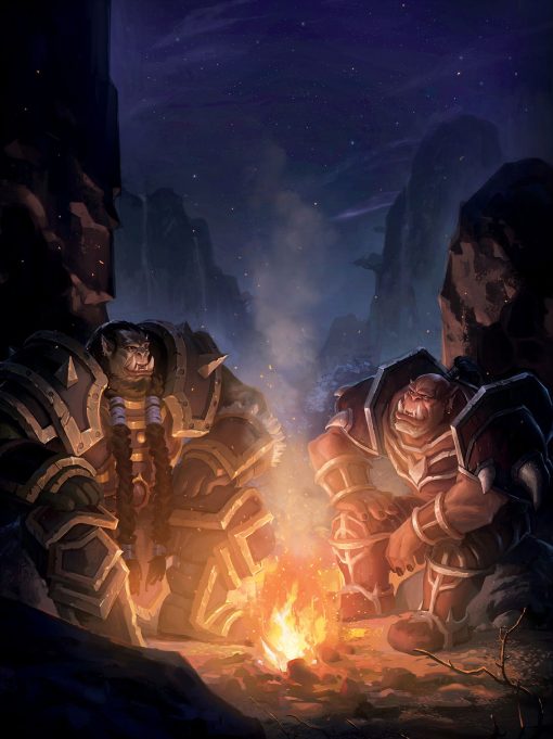 Discover the artistry of Azeroth in our exclusive handcrafted oil painting on canvas, depicting a heartwarming scene of Thrall and Mak'gora engaging in friendly conversation around a crackling fire under the night sky. Every brushstroke brings this iconic World of Warcraft moment to life, capturing the camaraderie and depth of the characters. Limited edition, this masterpiece embodies the spirit of the Horde. Own a piece of gaming history and infuse your space with the magic of Warcraft. Order now and immerse yourself in the enchanting tale of Thrall and Mak'gora.