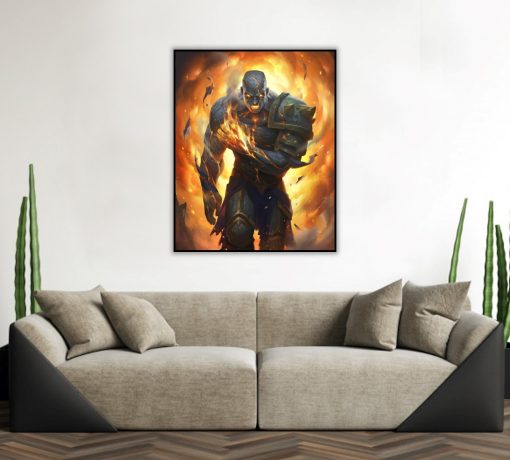 Step into the Warcraft universe with a captivating handmade oil painting on canvas, featuring the majestic portrait of Bolvar, Fireblood. This exquisite artwork beautifully captures Bolvar's character with vivid detail, immersing you in the rich colors and expert brushwork that give life to this iconic figure. A must-have for art connoisseurs and Warcraft aficionados, honoring Bolvar in a remarkable masterpiece.