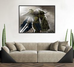 Immerse yourself in the awe-inspiring world of World of Warcraft with our stunning handmade oil painting on canvas, featuring the legendary Bolvar Fordragon. This artwork beautifully encapsulates Bolvar's presence, projecting strength and heroism onto the canvas. A limited edition piece, this portrait pays homage to a pivotal character in WoW's captivating saga. Elevate your space with the grandeur of Bolvar Fordragon and celebrate the essence of valor and resilience. Order now to own a unique masterpiece that brings the magic of Warcraft into your realm.