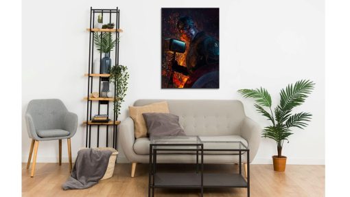 Experience the pinnacle of heroism with Captain America in this exceptional handmade oil painting on canvas, showcasing him ready for battle with his signature shield and Mjölnir in hand. The artwork exudes power and determination through vibrant colors and precise detailing. Immerse yourself in the Marvel universe with this meticulously crafted masterpiece. Own a piece of superhero artistry that encapsulates strength and bravery, embodying the iconic character's essence in every brushstroke.