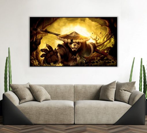 Dive into the world of Azeroth with a captivating handmade oil painting on canvas, featuring the beloved Chen Stormstout in a portrait exuding a harmonious yellow color palette. This remarkable artwork skillfully conveys the character's wisdom and jovial personality, brought to life through intricate details and the radiant shades of yellow. A must-have for WoW fans and collectors, celebrating Chen Stormstout in a stunning masterpiece of golden allure from the World of Warcraft universe.