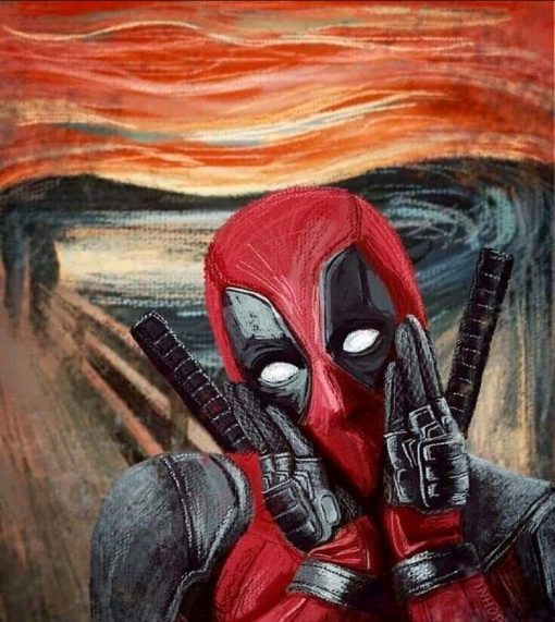 Add a touch of humor and charm to your space with a handmade oil painting on canvas, featuring a playful and funny portrait of Deadpool. This extraordinary artwork skillfully captures Deadpool's irreverent and comical charm in intricate detail. Immerse yourself in the vibrant colors that bring out the essence of this iconic character. A must-have for fans and collectors, this painting celebrates the humorous side of Deadpool in a delightful masterpiece.