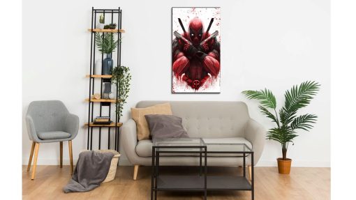 Transform your space with a distinctive handmade oil painting on canvas, showcasing a Deadpool portrait with a bold and bloody style. This remarkable artwork skillfully captures Deadpool's edgy and irreverent character in intricate detail. Immerse yourself in the intense and gritty colors that amplify the essence of this iconic antihero. A must-have for fans and collectors, this painting celebrates Deadpool's unapologetic and daring side in a captivating masterpiece.