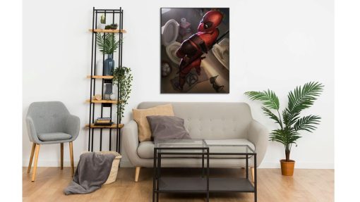 Inject humor and personality into your space with our abstract oil painting on canvas, featuring a whimsical portrayal of Deadpool in a lighthearted pose. This artwork encapsulates the playful and irreverent essence of the iconic character, blending artistic abstraction with a dash of creativity. Every brushstroke exudes fun and entertainment. Acquire this imaginative masterpiece, bringing laughter and Deadpool's quirky charm into your surroundings, adding a playful touch and appealing to fans of the witty antihero.