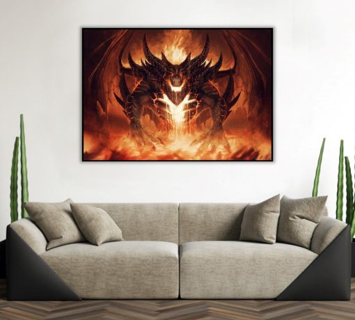 Experience the raw might of Deathwing from World of Warcraft through this mesmerizing handmade oil painting on canvas. Our skilled artists have flawlessly depicted the terrifying presence of this iconic character, evoking the awe and dread that Deathwing commands. Elevate your space with this captivating artwork, blending artistic mastery and the fearsome allure of Deathwing. Own a masterpiece that embodies the immense power and menace of Warcraft, adding an epic dimension to your collection.