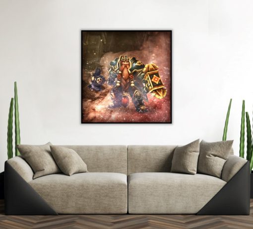 Enrich your living space with an extraordinary handmade oil painting on canvas featuring the portrait of a noble dwarf paladin. This captivating artwork exudes valor and honor, making it the perfect focal point for both art aficionados and fantasy enthusiasts. With meticulous attention to detail, the essence of the dwarf paladin is vividly portrayed, infusing your space with a touch of fantasy. Discover the intricacies and storytelling within this masterpiece, elevating your collection with its compelling character.