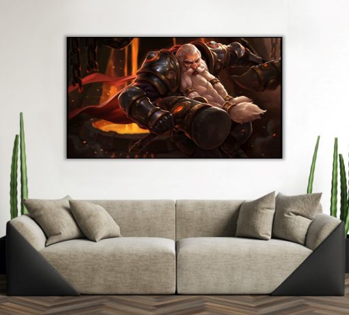 Transform your décor with a captivating handmade oil painting on canvas, featuring a courageous Dwarf Warrior brandishing dual hammers with unwavering determination. This exceptional artwork embodies the spirit of resilience and battle-readiness in the fantasy world. Perfect for gaming enthusiasts and art lovers, this piece encapsulates the indomitable dwarf warrior's might, making it a striking addition to your collection.