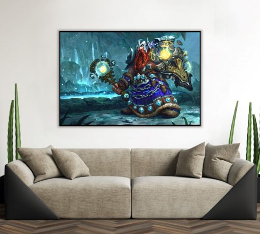Elevate your space with a captivating handmade oil painting on canvas showcasing a dwarf shaman portrait from World of Warcraft. This mesmerizing artwork captures the essence of elemental mastery and dwarven resilience, making it an ideal centerpiece for both gaming enthusiasts and art aficionados. With meticulous attention to detail, the dwarf shaman's character and connection to the elements shine through, adding a touch of Azeroth's magic to your surroundings. Explore the rich storytelling and exceptional craftsmanship that make this painting a cherished addition to your collection.