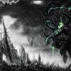 Discover the striking beauty of a handmade black and white oil portrait on canvas, showcasing the iconic Illidan against a breathtaking landscape. Each brushstroke captures his fierce and enigmatic essence in stunning monochrome detail. A perfect blend of artistry and fandom, this piece is a must-have for Warcraft enthusiasts. Elevate your decor with this timeless masterpiece, featuring Illidan in a captivating, picturesque setting.