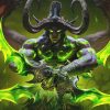 Discover a captivating handmade oil painting on canvas, portraying the iconic Illidan Stormrage wielding his twin blades. Immerse yourself in the intricate brushstrokes that bring this legendary Warcraft character to life. Perfect for fans of the game, this unique art piece beautifully captures Illidan's essence and power. Don't miss the chance to own a stunning, handcrafted representation of Illidan and his formidable weaponry. Order now and adorn your space with a true masterpiece.