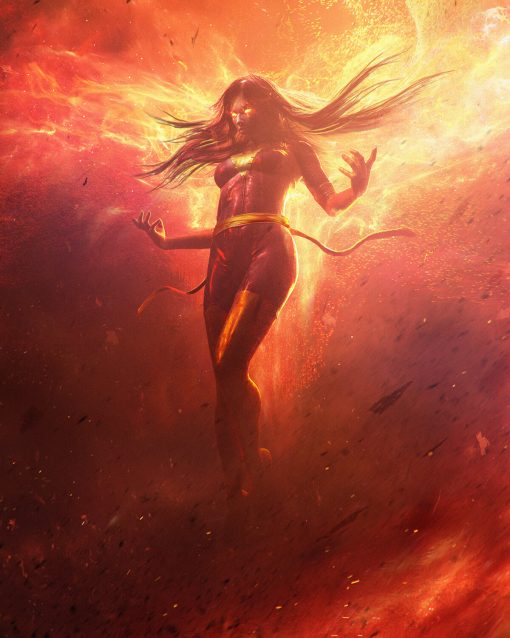 Dive into the fiery depths of transformation with a mesmerizing handmade oil painting on canvas, featuring the iconic Jean Grey as the Dark Phoenix. This remarkable artwork beautifully captures her as the embodiment of raw power and cosmic force. Immerse yourself in the rich, intense colors that bring out the fierce essence of the Dark Phoenix. A must-have for comic fans and collectors, this painting commemorates the extraordinary journey of Jean Grey in a striking masterpiece.