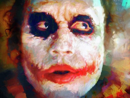 Experience the Joker's enigmatic essence in a handcrafted oil painting on canvas, showcasing his perplexing, questioning expression. Dive into the world of chaos and intrigue through this captivating artwork. Elevate your space with this unique piece, ideal for Joker enthusiasts and art lovers alike. Own a handcrafted masterpiece that embodies the Joker's mystery and complexity. Immerse yourself in the enigma of the Joker's character with this striking portrait.