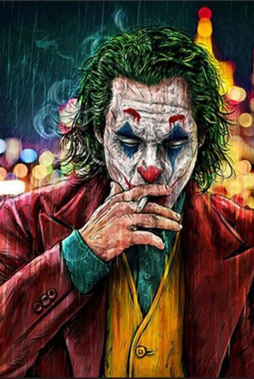 Experience the enigmatic allure of a handmade oil painting on canvas, depicting the Joker in a smoky embrace. Delve into the chaos and charisma captured in this artistic masterpiece. Elevate your space with this captivating artwork, a perfect addition for Joker enthusiasts. Own a piece of handcrafted excellence that encapsulates the Joker's mysterious charm. Immerse yourself in the world of the Joker through this striking portrayal.