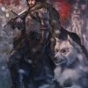 Experience the mystique of the North in our handcrafted oil painting on canvas, portraying Jon Snow accompanied by his fierce companion, Ghost the wolf. This exquisite artwork encapsulates Jon's courage and the deep bond they share. Immerse yourself in the Game of Thrones universe through this captivating depiction. Own a unique piece that celebrates the strength of Jon Snow and the loyalty of Ghost, bringing this iconic duo to life.