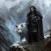 Embark on a journey to the North with our handcrafted oil painting on canvas, capturing Jon Snow and his steadfast wolf, Ghost, amidst a breathtaking northern landscape. This artisan masterpiece brings forth Jon's strength and his deep bond with Ghost. Immerse yourself in the Game of Thrones realm through this unique artwork. Own a piece that celebrates Jon Snow and Ghost, encapsulating the rugged beauty of the North.