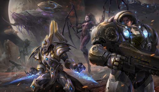 Experience the epic clash of heroes in a handmade oil painting on canvas, featuring Kerrigan, Artanis, and Raynor uniting to confront Amon's dreaded hybrid army. This remarkable artwork vividly captures the intensity and unity of the StarCraft universe's key figures, immortalized in every brushstroke. Own this unique masterpiece, a powerful testament to the struggle against the forces of evil in the StarCraft saga. Elevate your space with this exclusive piece—a prized possession for fans of the game and lovers of extraordinary art. Limited editions available—secure yours now for an unmatched gaming aesthetic.