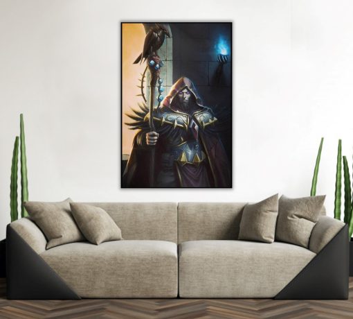Embark on a visual adventure with a stunning handmade oil painting on canvas, featuring the majestic portrait of Medivh set against the mystical backdrop of Karazhan. The meticulous brushstrokes and vivid hues bring this iconic Warcraft character to life in exquisite detail. Ideal for fans and fantasy art enthusiasts, this unique piece adds a touch of Warcraft magic to any space. Elevate your decor with this one-of-a-kind masterpiece, celebrating Medivh's enigmatic presence. Secure your order now to own a captivating portrayal of this beloved gaming legend.