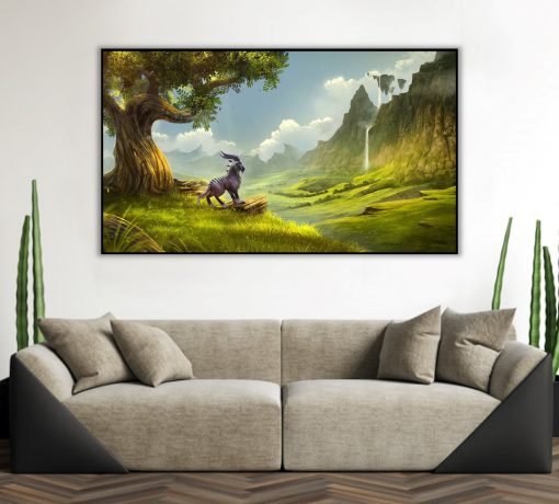 Embark on a visual journey into World of Warcraft's stunning realms with a mesmerizing handmade oil painting on canvas, featuring the scenic beauty of Nagrand. This artwork masterfully portrays the serene and vibrant landscape of Nagrand, meticulously crafted for WoW aficionados. Elevate your space with this dynamic landscape, perfect for enthusiasts seeking a captivating portrayal of Nagrand's iconic beauty, bringing an immersive essence of WoW's world to any collection.