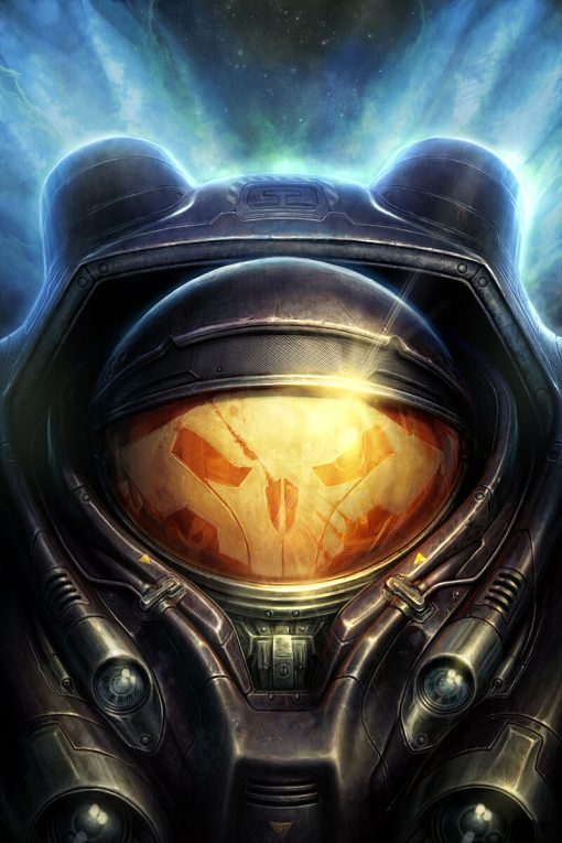 Unveil a captivating handmade oil painting on canvas, showcasing the iconic Jim Raynor adorned in battle armor. This exquisite artwork beautifully embodies the essence of the beloved gaming character from the Starcraft universe. Immerse yourself in this unique masterpiece, capturing Raynor's resilience and heroism. Own a piece of gaming history in art by securing this extraordinary creation today.