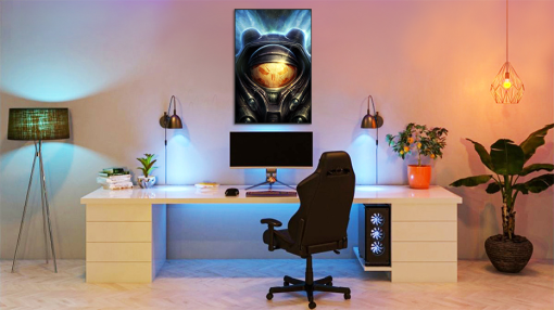 Explore a striking handcrafted oil painting on canvas featuring the legendary Jim Raynor adorned in his battle-ready armor. This stunning artwork vividly brings to life the iconic gaming character from the Starcraft universe. Immerse yourself in the essence of Raynor's heroism and resilience through this unique masterpiece. Own a piece of gaming history in art by securing this extraordinary creation now.