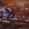 Experience the StarCraft universe in this stunning handmade oil painting on canvas, showcasing Jim Raynor and Tychus battling on the treacherous Zerg-infested planet, Char. The art captures the intense struggle against the Zerg forces, with intricate details and vibrant colors bringing the scene to life. Own a unique piece that transports you to the heart of the StarCraft saga, a testament to courage and action. Perfect for fans seeking a captivating rendition of this legendary conflict.