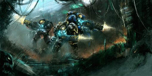 Delve into the StarCraft universe with our handcrafted oil painting on canvas, depicting Jim Raynor and two marines in an intense battle against Zerglings. This artwork beautifully captures the adrenaline-charged moment, showcasing their heroism and combat skills. Own a unique piece that brings the iconic struggle of StarCraft to life in vibrant colors and intricate details. Perfect for fans and collectors seeking a dynamic representation of this legendary conflict.