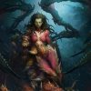 Explore a captivating handcrafted oil painting on canvas, featuring a compelling portrait of Kerrigan standing beside a fierce Zergling. This exquisite artwork vividly brings the iconic Starcraft character and her Zerg companion to life. Immerse yourself in the details and artistry, capturing the essence of the Starcraft universe. Own a piece of gaming history in art by securing this remarkable creation today.