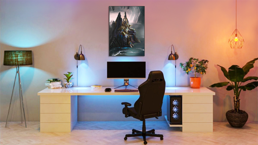 Explore a stunning handcrafted oil painting on canvas, showcasing Artanis, the esteemed leader from Starcraft, seated in a throne. This masterful artwork beautifully captures Artanis' authority and nobility. Immerse yourself in the intricate details of this unique masterpiece, bringing the iconic gaming character to vivid life. Own a piece of gaming history in art by securing this remarkable creation now.