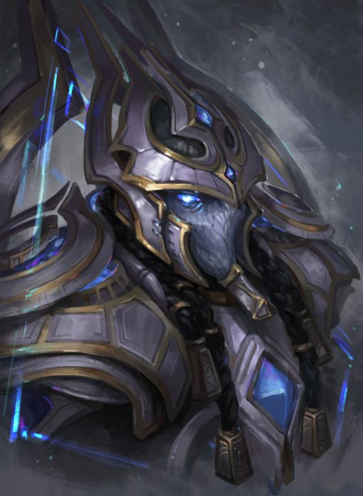 Embark on an artistic journey with a handcrafted oil painting on canvas, showcasing a mesmerizing portrait of Artanis from Starcraft. This captivating artwork expertly captures the essence and strength of the iconic gaming character. Immerse yourself in the vibrant details and lifelike representation, bringing Artanis to life on canvas. Own a piece of gaming history in art by securing this extraordinary portrait today.
