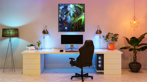 Adorn your space with a captivating handmade oil painting on canvas, showcasing the legendary figures Tassadar and Zeratul in a beautifully designed scene from StarCraft. Meticulous brushstrokes and vibrant hues bring this iconic duo to life, appealing to both gaming enthusiasts and art lovers. This unique artwork perfectly captures the camaraderie and power of Tassadar and Zeratul, making it a must-have for any StarCraft fan. Elevate your surroundings with this enthralling Tassadar and Zeratul oil painting, blending gaming passion with artistic brilliance. Own a piece of gaming history through this exceptional handcrafted masterpiece.