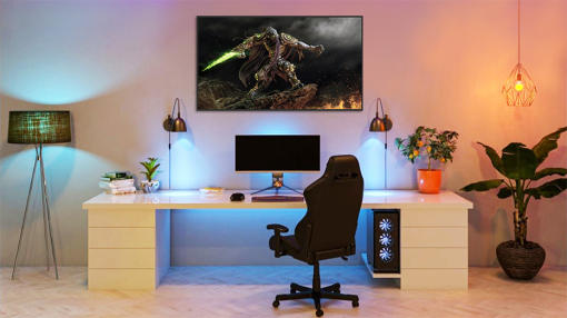 Discover the mystique of the Dark Templar Zeratul through a captivating handmade oil painting on canvas. Expert brushstrokes and a rich color palette bring this legendary StarCraft character to life in a unique masterpiece. Own this exclusive portrayal that embodies Zeratul's enigmatic power and presence. Elevate your space with this stunning depiction of a sci-fi icon. Immerse yourself in the intriguing world of Zeratul through this handcrafted oil painting.