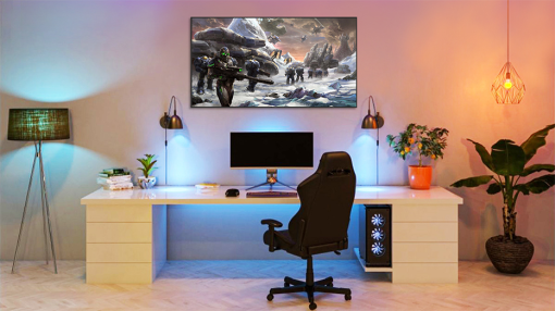 Embark on an intergalactic journey with a hand-painted oil canvas featuring the formidable Terran army from StarCraft. This artwork brilliantly showcases a commanding ghost in the foreground, leading a legion of marines and war machines in the backdrop. Own this captivating piece that perfectly captures the essence and power of the iconic Terran forces. Enhance your space with this exclusive artwork, a must-have for every StarCraft enthusiast. Hurry and secure your limited edition to infuse your surroundings with the adrenaline of galactic warfare.