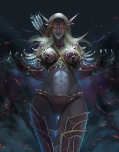 Discover the allure of a handmade oil painting on canvas, showcasing a captivating Sylvanas portrait. Expertly crafted with intricate brushstrokes, this unique art piece captures Sylvanas' essence in vivid detail. A perfect blend of artistry and fandom, this portrait brings the iconic World of Warcraft character to life on your walls. Elevate your space with this timeless masterpiece, a must-have for any Sylvanas admirer.