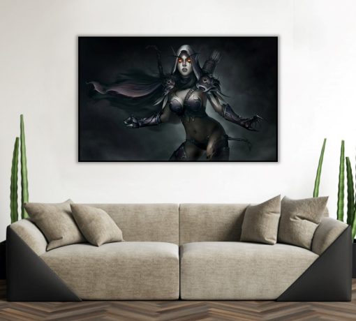 Dive into the world of Warcraft with a mesmerizing handmade oil painting on canvas, showcasing Sylvanas in a striking dark-themed portrait. This remarkable artwork skillfully captures the character's mysterious charisma and intense aura. Immerse yourself in the deep, evocative details and shadowy hues that embody Sylvanas's enigmatic charm. A must-have for art connoisseurs and Warcraft aficionados, celebrating Sylvanas in a captivating, dark-themed masterpiece.
