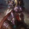 Embrace the essence of Sylvanas in all her glory with this captivating oil painting on canvas. This handcrafted masterpiece celebrates Sylvanas's sensuality and charisma as she strikes a seductive pose on her knees, a provocative portrayal that is bound to enthrall both art connoisseurs and devoted Warcraft enthusiasts. Immerse yourself in the rich details and vibrant colors that bring Sylvanas to life in a mesmerizing work of art. A must-have for those who appreciate the darker allure of the Warcraft universe.