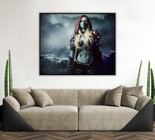 Experience the magic of a handcrafted oil painting on canvas, featuring a mesmerizing Sylvanas portrait. Each brushstroke intricately captures Sylvanas' persona, bringing her character to life on the canvas. This bespoke artwork seamlessly marries artistry and fandom, making it a prized possession for World of Warcraft aficionados. Enhance your living space with this timeless masterpiece, showcasing Sylvanas in all her glory.
