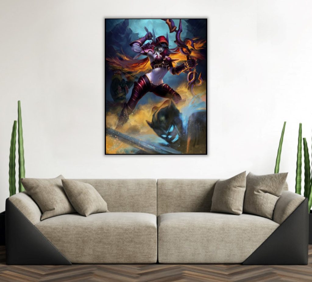 Sylvanas Windrunner portrait painting - view more WoW artwork