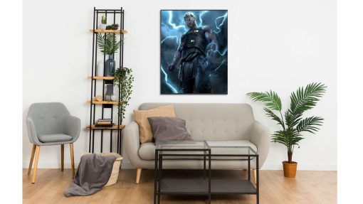 Transport yourself to the mythical world of Asgard with a mesmerizing handmade oil painting on canvas, featuring Thor surrounded by a tempestuous thunderstorm. This remarkable artwork beautifully captures the God of Thunder, his presence resonating with power and might, against a backdrop of swirling lightning and stormy skies. Immerse yourself in the rich, electrifying colors that bring to life Thor's awe-inspiring essence. A must-have for comic fans and collectors, this painting commemorates the majestic force of Thor in a striking masterpiece.