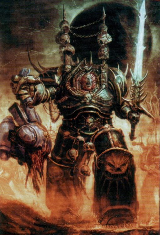 Experience the dark allure of Warhammer 40k with a handmade oil painting on canvas, presenting a compelling portrait of Abaddon, the Chaos Lord, wielding a severed head. This striking artwork vividly captures the ominous presence of Abaddon, meticulously crafted with vivid colors and intricate detailing. Immerse yourself in the commanding and foreboding aura of this iconic figure, brought to life in this exclusive piece. Elevate your space with this captivating artwork, perfect for enthusiasts and collectors seeking a chilling portrayal of the formidable Abaddon, adding an intense and enigmatic touch to any collection.