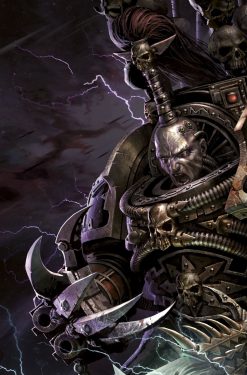Explore the fierce depths of Warhammer 40k with a handmade oil painting on canvas, showcasing the intense portrait of Abaddon, the Chaos Warlord, consumed in fury. This striking artwork vividly captures Abaddon's seething rage, meticulously crafted with vibrant colors and intricate detailing. Immerse yourself in the overwhelming and commanding presence of this iconic figure, depicted in this exclusive piece. Elevate your space with this captivating artwork, ideal for enthusiasts and collectors seeking a powerful portrayal of the formidable Abaddon, adding a ferocious and dynamic touch to any collection.