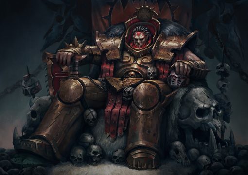 Experience the dominance of Warhammer 40k through a captivating handmade oil painting on canvas, featuring a majestic portrait of Angron seated upon his throne. This exquisite artwork intricately embodies the formidable presence of Angron, meticulously painted with vibrant colors and meticulous details. Immerse yourself in the overwhelming power and authority emanating from this iconic figure, portrayed in this exclusive piece. Enhance your collection with this commanding artwork, tailored for enthusiasts and collectors seeking a regal portrayal of the revered Angron on his throne, adding an aura of grandeur and strength to any space.