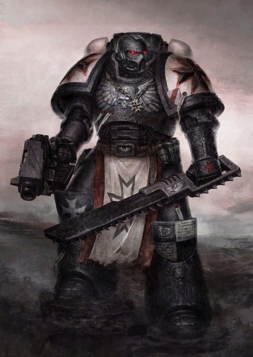 Embark on an epic journey with a stunning handmade oil painting on canvas featuring a Black Templar Space Marine wielding a formidable gun and sword from the Warhammer 40K universe. This meticulously crafted artwork portrays the iconic warrior's valor, combining intricate detail and vibrant colors. Ideal for Warhammer enthusiasts, this unique piece serves as a striking centerpiece, showcasing the Black Templar's martial prowess and commanding presence. Immerse yourself in the compelling portrayal of a Space Marine, capturing the essence of the Warhammer 40K universe, and add a powerful touch of sci-fi artistry to your collection.