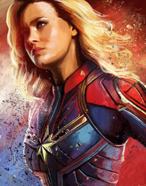 Discover an exclusive oil painting for sale, showcasing Carol Danvers, also known as Captain Marvel, in a stunning and distinctive portrait design on canvas. This captivating artwork captures the essence of the beloved superhero in a unique and appealing style. Perfect for comic enthusiasts and art collectors, this portrayal of Captain Marvel in a striking design adds a vibrant and collectible touch to any space, offering an engaging artistic piece for sale.