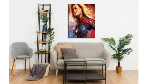 Explore a captivating oil painting for sale, featuring a unique and stunning portrait design of Carol Danvers, also known as Captain Marvel, on canvas. This artwork beautifully captures the essence of the beloved superhero in a distinctive and appealing style. Ideal for comic fans and art aficionados, this portrayal of Captain Marvel in a striking design adds vibrancy and collectible allure to any space, presenting an engaging and collectible artistic piece for sale.