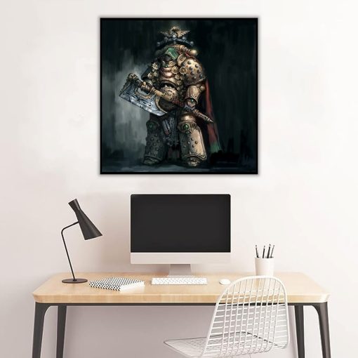 Experience the allure of a handcrafted oil painting on canvas featuring the enigmatic Sammsael from Warhammer 40,000. This captivating artwork brings to life the character's depth and mystique. Perfect for Warhammer fans and art aficionados, this portrayal of Sammsael adds an intriguing and powerful presence to any collection or space, reflecting the enigmatic lore of the 41st millennium.