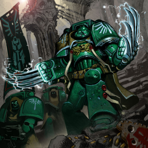 Explore a compelling handmade oil painting on canvas featuring Space Marine Dark Angels wielding scratch weapons. This striking artwork showcases the valor and adaptability of these legendary warriors. Ideal for Warhammer 40,000 enthusiasts and art collectors, this portrayal captures the intense action and resourcefulness of the Dark Angels, adding a unique and powerful touch to any collection or space.